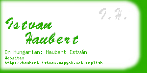 istvan haubert business card
